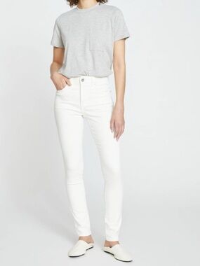 Universal Standard White Jean High-Rise Skinny New 28 Solid White Anthropologie